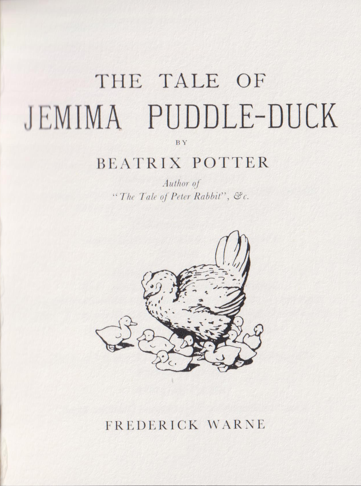 The Tale of Jemima Puddle-Duck