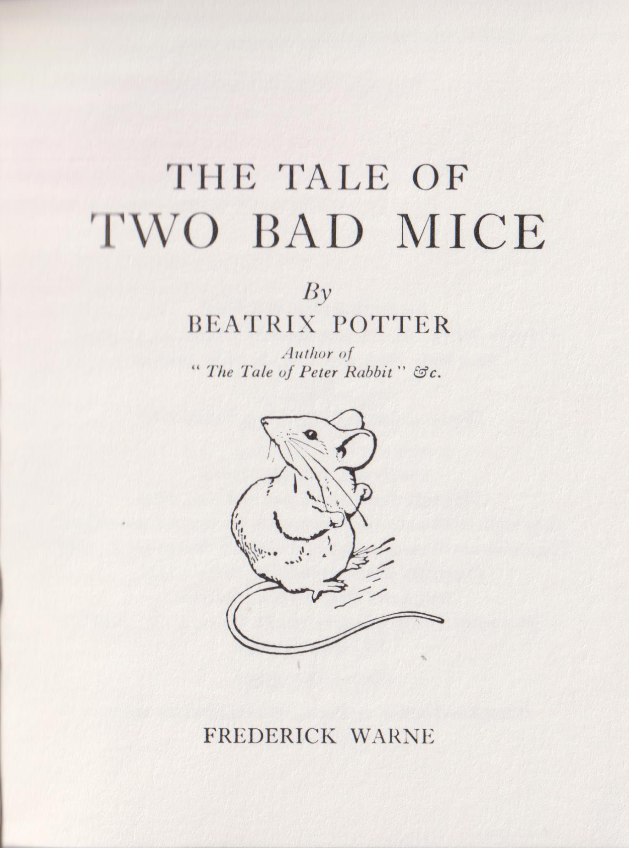 The Tale of Two Bad Mice